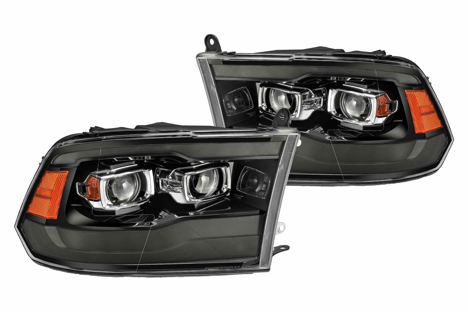 AlphaRex 880524 PRO Halogen HD Look Alpha Black Headlights | 2009-2018 Dodge RAM 1500/2010-2018 Dodge RAM 2500/3500