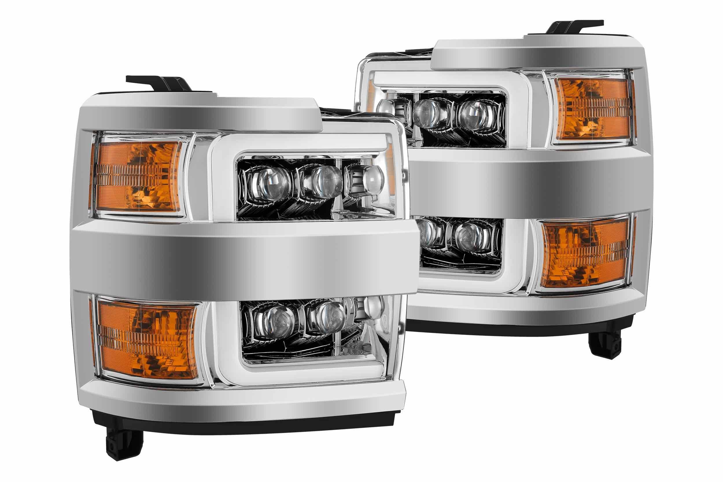 AlphaRex 880228 NOVA LED Chrome Headlights | 2015-2019 Silverado 2500HD/3500HD