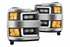 AlphaRex 880229 NOVA LED Jet Black with Chrome Grille Headlights | 2015-2019 Silverado 2500HD/3500HD