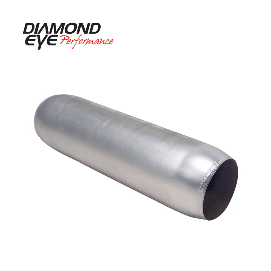 Diamond Eye 400400 4" Aluminized Steel Round Quiet Tone Exhaust Resonator - No ends (bottom) | Universal