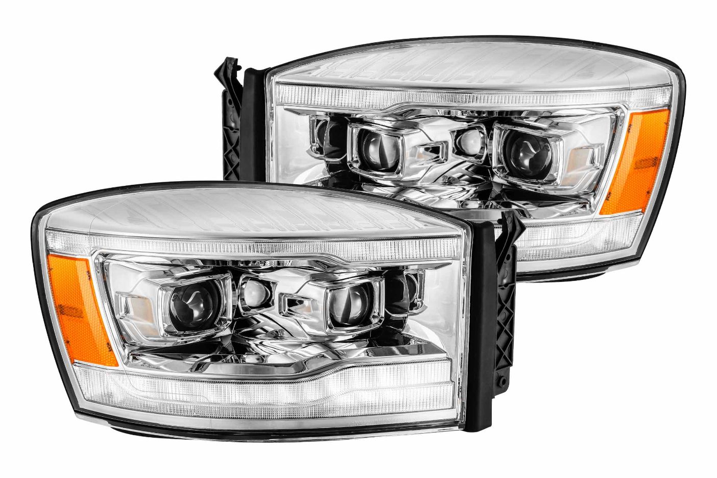 AlphaRex 880531 PRO Halogen Chrome Headlights | 2006-2008 RAM 1500/2500/3500