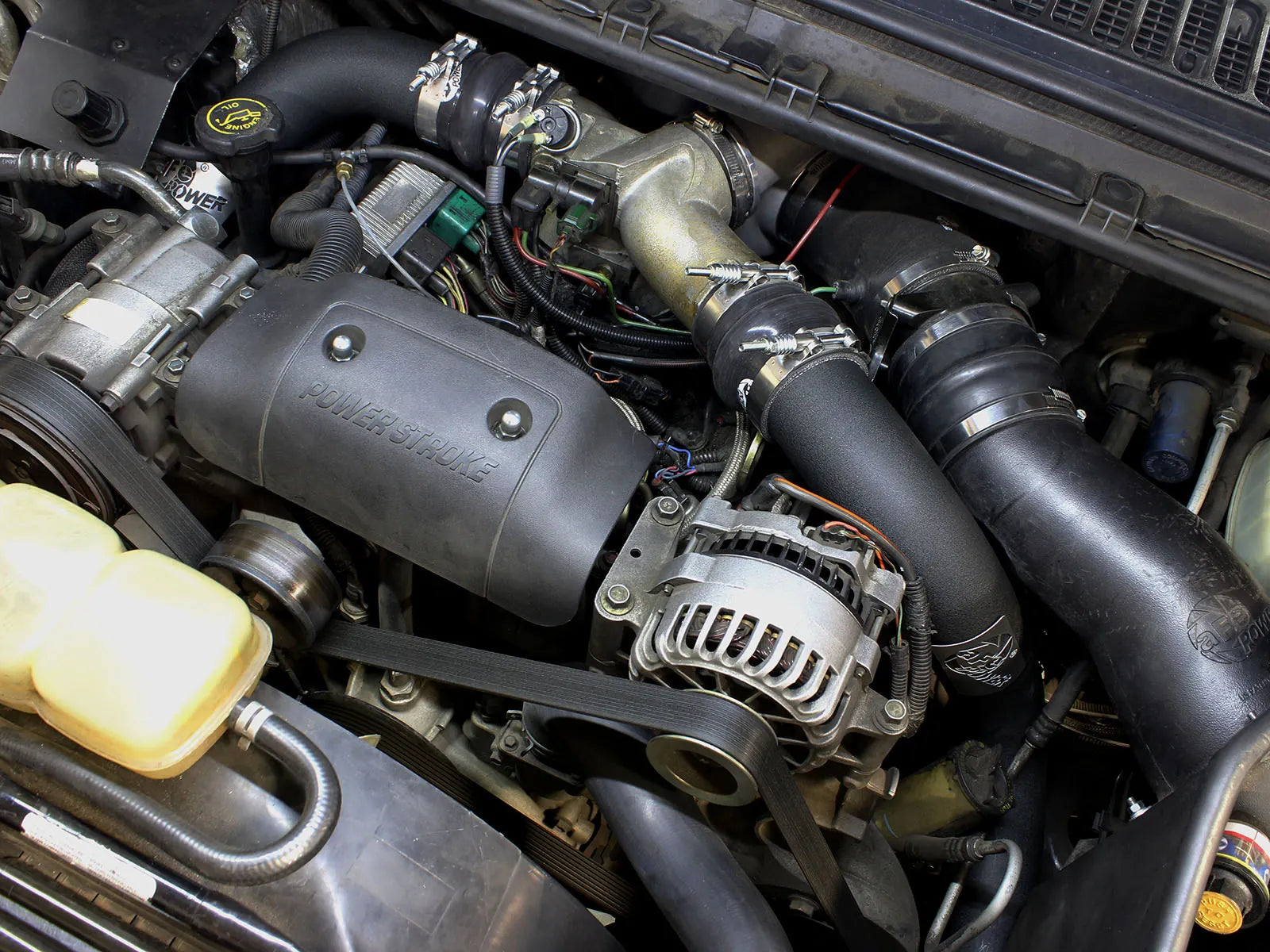 aFe Power 46-20094-B BladeRunner 3" Aluminum Hot and Cold Charge Pipe Kit (Black) | 1999-2003 Ford F250/F350 Super Duty 7.3L Powerstroke