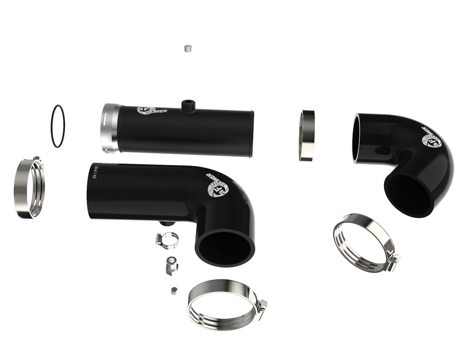 aFe 46-20454-B Aluminum Hot & Cold Intercooler Pipes | 2020-2025 GM 3.0L Duramax