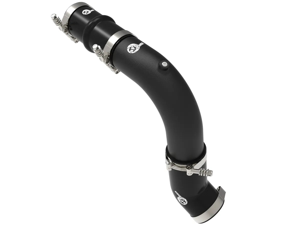 aFe Power 46-20818-B BladeRunner 3" Aluminum Hot Charge Pipe (Black) | 2025-2026 RAM 2500/3500 6.7L Cummins