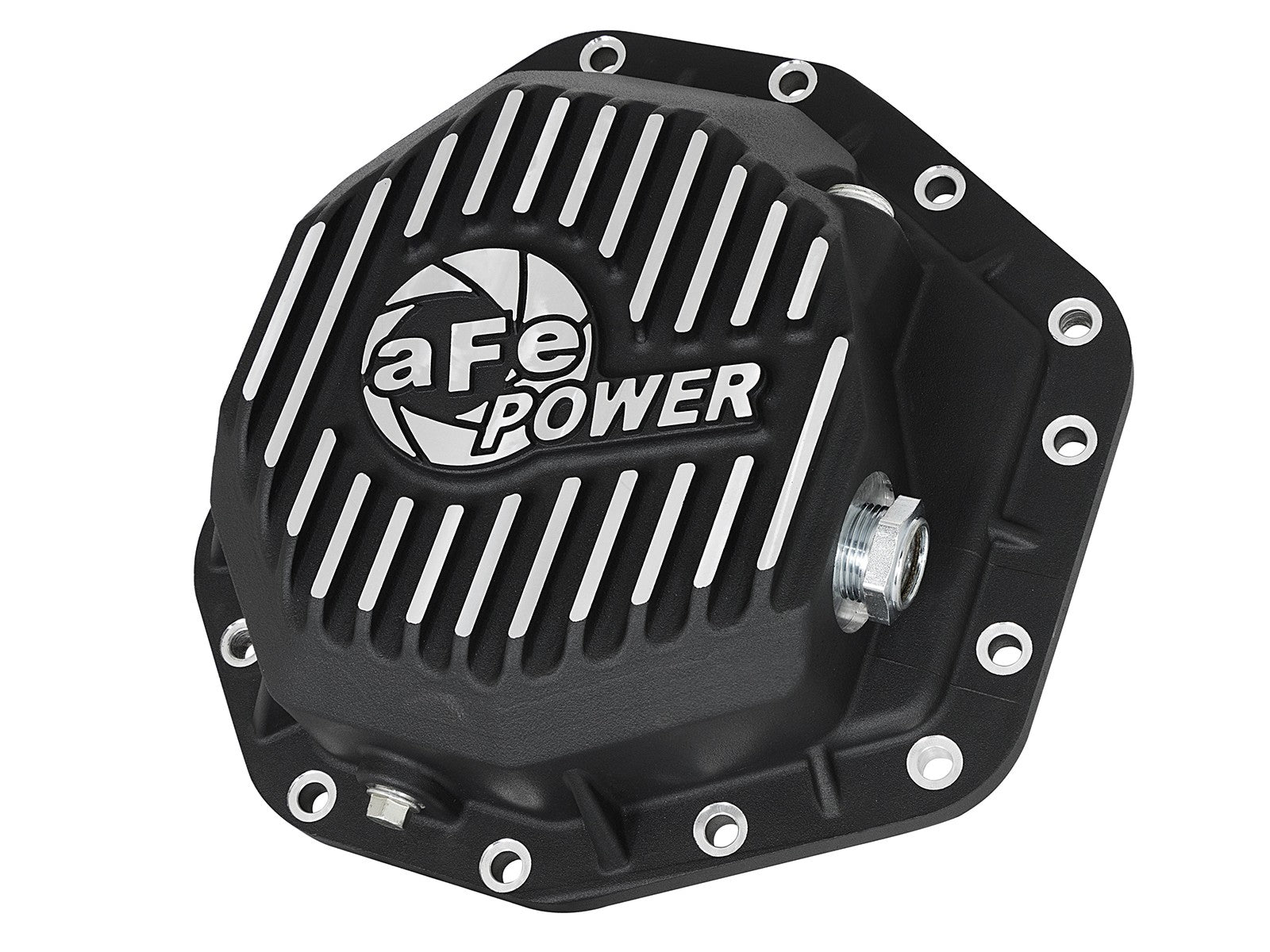 aFe 46-70352 Pro Series Cast Aluminum Rear Differential Cover Black & Machined Finish | 2017-2023 Ford F250/F350