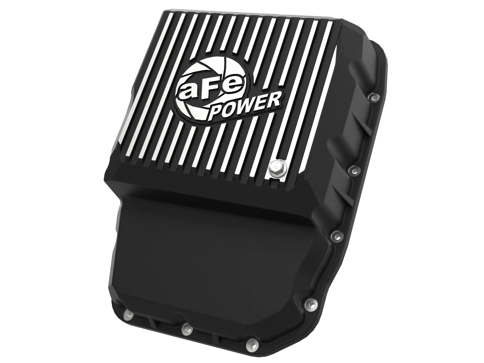 AFE 46-71160B High Capacity Finned Transmission Pan (Pro Series Black Cover) | 2013-2023 RAM 2500/3500 6.7L Cummins 68RFE
