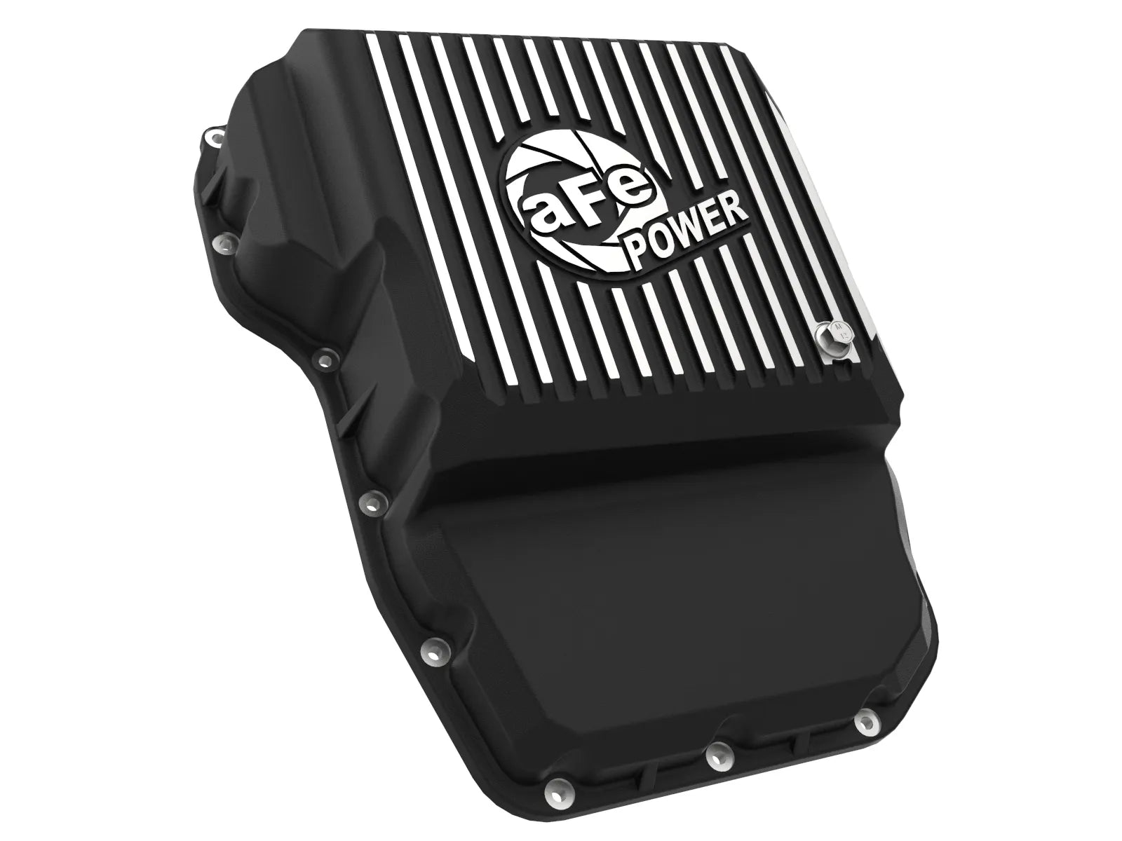 AFE 46-71160B High Capacity Finned Transmission Pan (Pro Series Black Cover) | 2013-2023 RAM 2500/3500 6.7L Cummins 68RFE