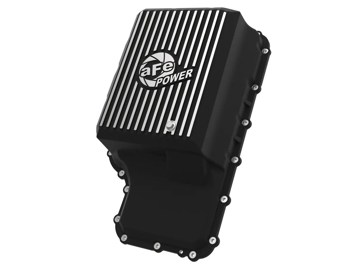 AFE Power 46-71220B Pro Series Transmission Pan Black w/ Machined Fins | 2020-2022 Ford F250/F350/F450 Super Duty 4WD 10R140 Transmission