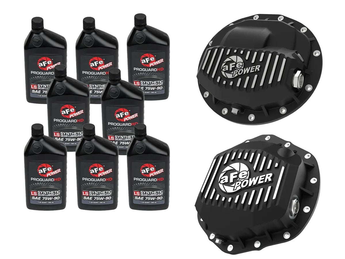 aFe Power 46-7702AB Front & Rear Diff GUARD Package w/ Oil | 2019-2025 RAM 2500/3500 6.7L Cummins