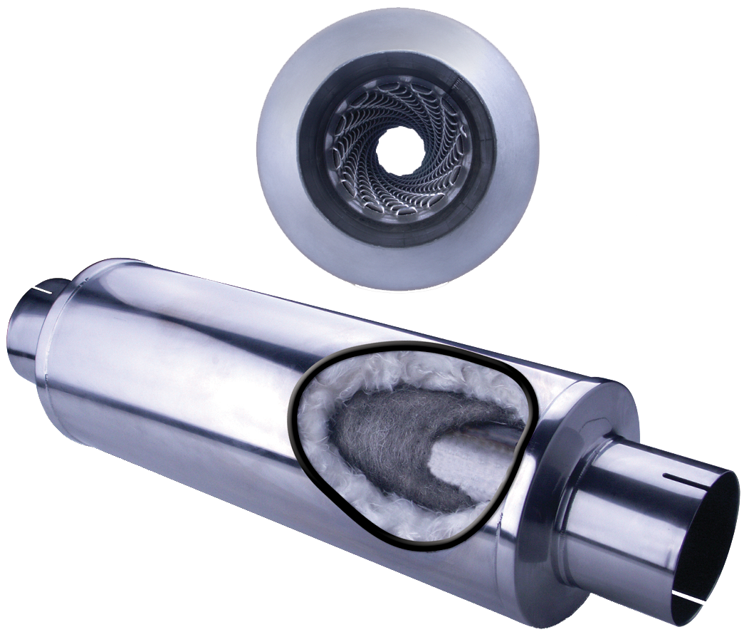 Diamond Eye 460005 4″ Aluminized Louvered High Flow Performance Muffler | Universal