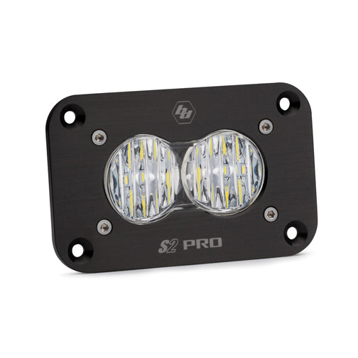 Baja Designs 481005 LED Work Light Flush Mount Clear Lens Wide Cornering Pattern S2 Pro | Universal