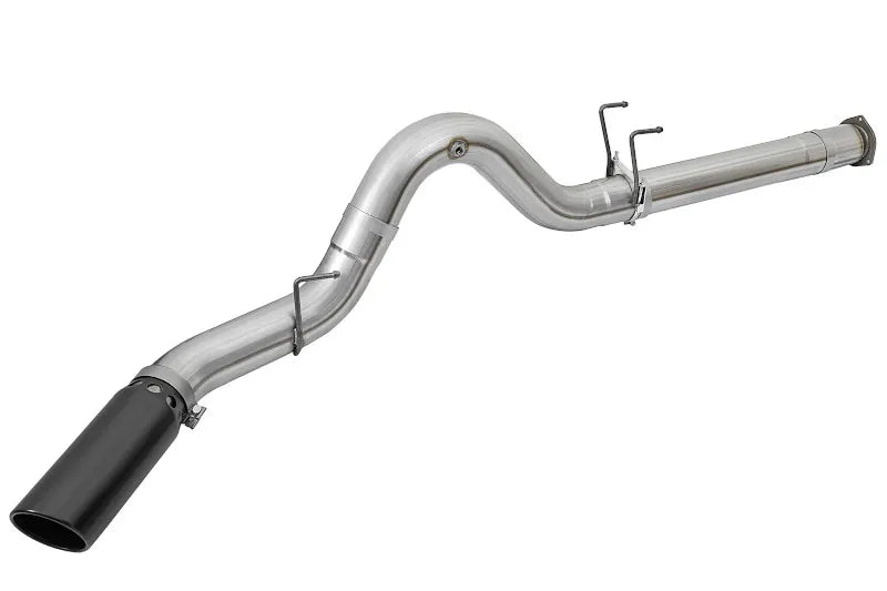aFe 49-03090-B Atlas 5 inch Aluminized Steel DPF-Back Exhaust System (Black Tip) | 2017-2025 Ford F250/F350 Super Duty 6.7L Powerstroke