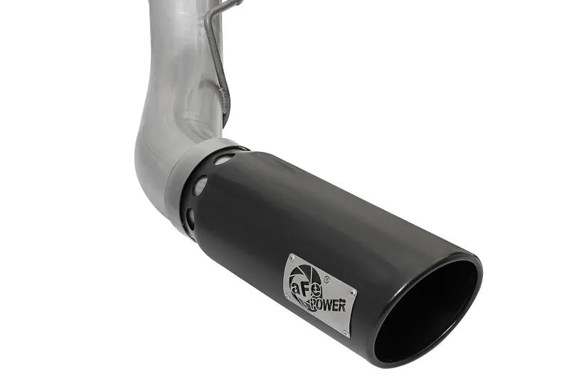aFe 49-03090-B Atlas 5 inch Aluminized Steel DPF-Back Exhaust System (Black Tip) | 2017-2025 Ford F250/F350 Super Duty 6.7L Powerstroke
