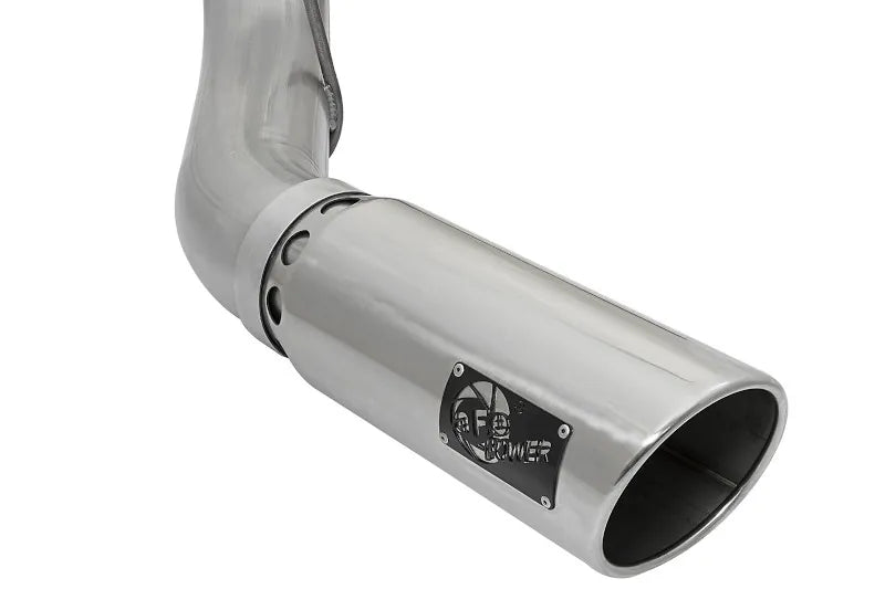 aFe 49-03090-P Atlas 5 inch Aluminized Steel DPF-Back Exhaust System (Polished Tip) | 2017-2025 Ford F250/F350 Super Duty 6.7L Powerstroke