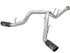aFe 49-03092-B Atlas 4 inch Aluminized Steel DPF-Back Exhaust System (Black Tips) | 2017-2025 Ford F250/F350 Super Duty 6.7L Powerstroke