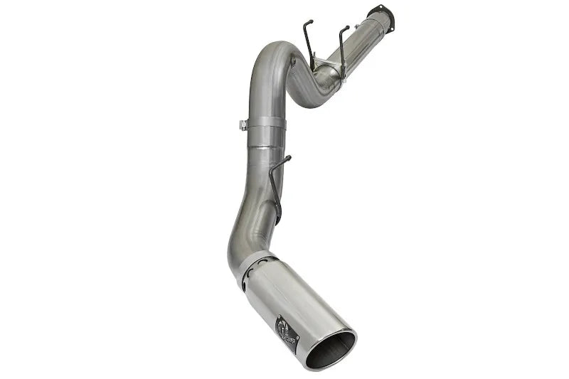 aFe 49-43090-P Large Bore-HD 5 inch 409 Stainless Steel DPF-Back Exhaust System W/ Polished Tip | 2017-2025 Ford F250/F350 Super Duty 6.7L Powerstroke