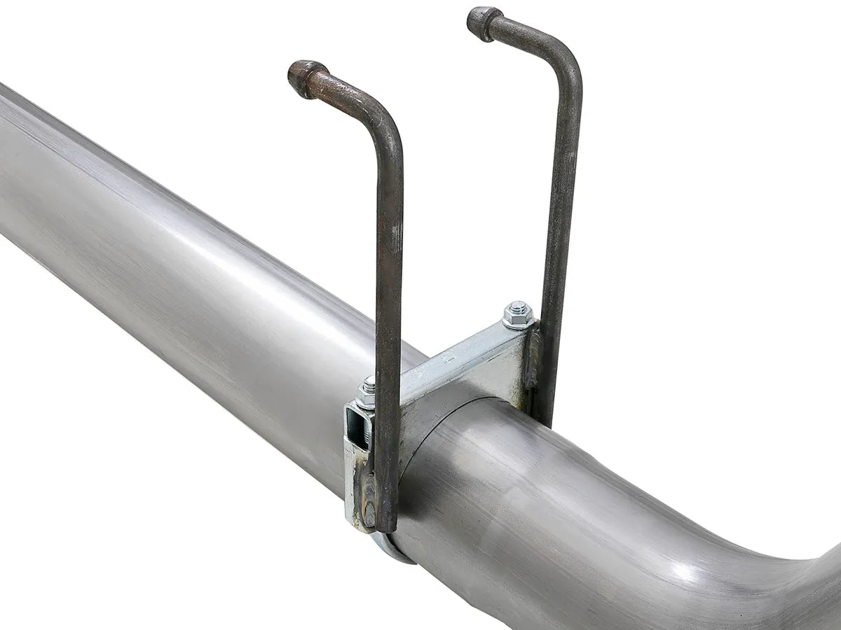 aFe 49-43102-P Rebel 4 inch Stainless Steel DPF-Back Exhaust System (Dual Polished Tips) | 2017-2025 Ford F250/F350 Super Duty 6.7L Powerstroke
