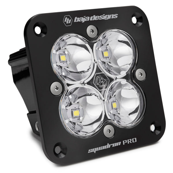 Baja Designs 491001 Flush Mount LED Light Pod Black Clear Lens Spot Pattern Squadron Pro | Universal