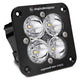 Baja Designs 491001 Flush Mount LED Light Pod Black Clear Lens Spot Pattern Squadron Pro | Universal