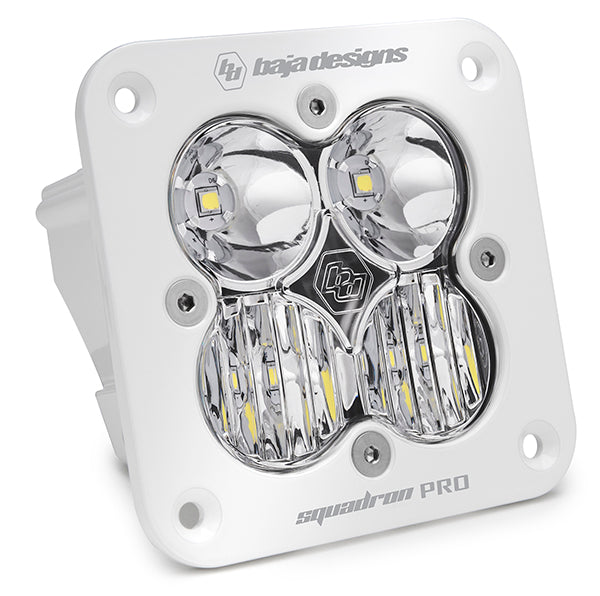 Baja Designs 491003WT Flush Mount LED Light Pod White Clear Lens Driving/Combo Pattern Squadron Pro | Universal