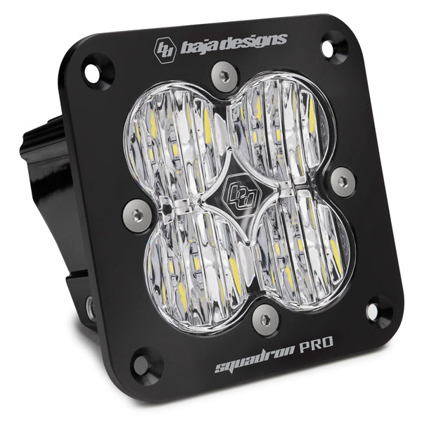Baja Designs 491005 Flush Mount LED Light Pod Black Clear Lens Wide Cornering Pattern Squadron Pro | Universal