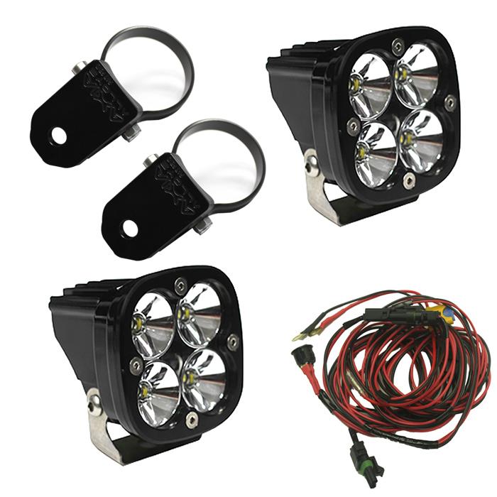 Baja Designs 497102 PowerSports A-Pillar Mount Light Kit Clear Lens Driving/Combo Pattern 2 inch Mount Squadron Pro | Universal