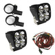 Baja Designs 497105 PowerSports Horizontal Mount Light Kit Clear Lens Driving/Combo Pattern 2 inch Mount Squadron Pro | Universal
