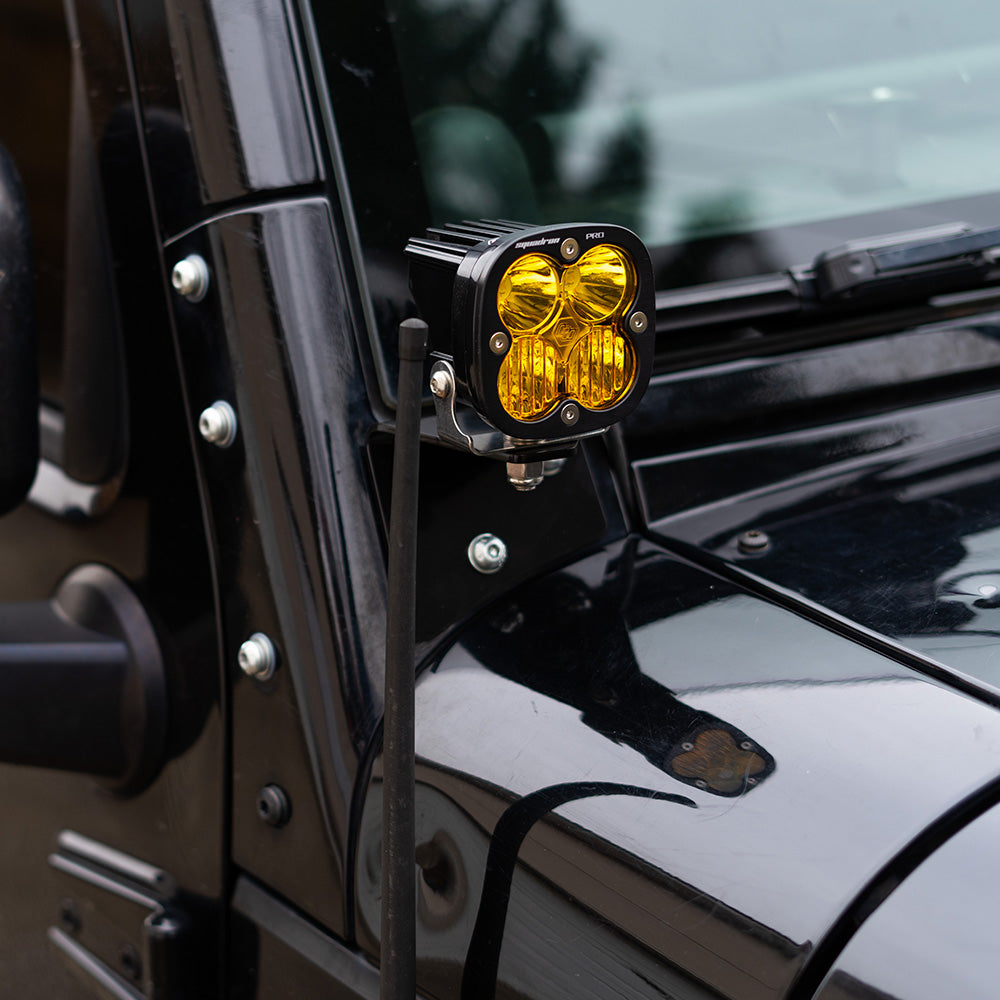 Baja Designs 497813 LED Light Pods Black Amber Lens Driving/Combo Pattern Squadron Pro Pair | Universal