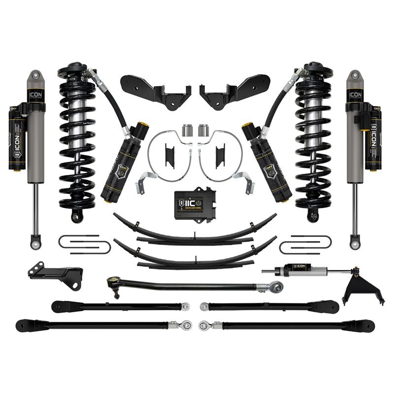 ICON K63178L 4-5.5" Lift Stage 8 Coilover Conversion System Kit w/ Expansion Packs | 2023-2025 Ford F250/F350 Super Duty