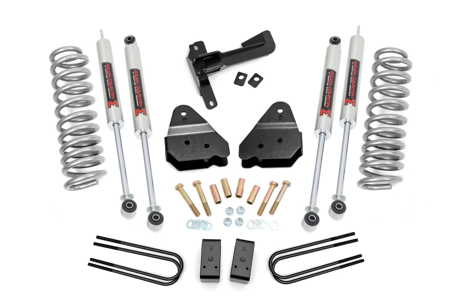 Rough Country 50241 3 inch Coil Spring Lift Kit with M1 Monotube Shocks | 2017-2022 Ford F250 6.7L Powerstroke