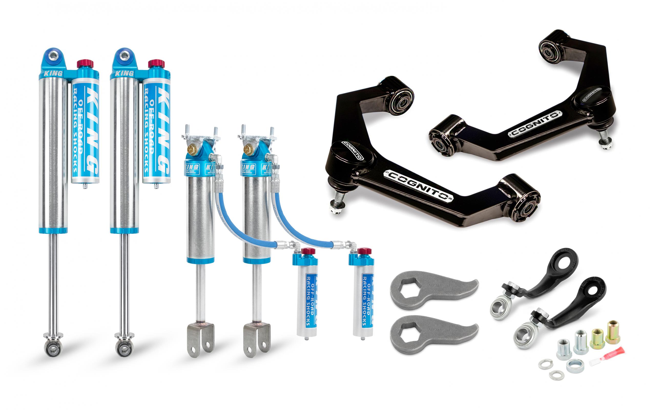 Cognito 510-P0931 3 inch Elite Leveling Kit with King 2.5 Reservoir Shocks | 2020-2025 GM Silverado/Sierra 2500HD/3500HD
