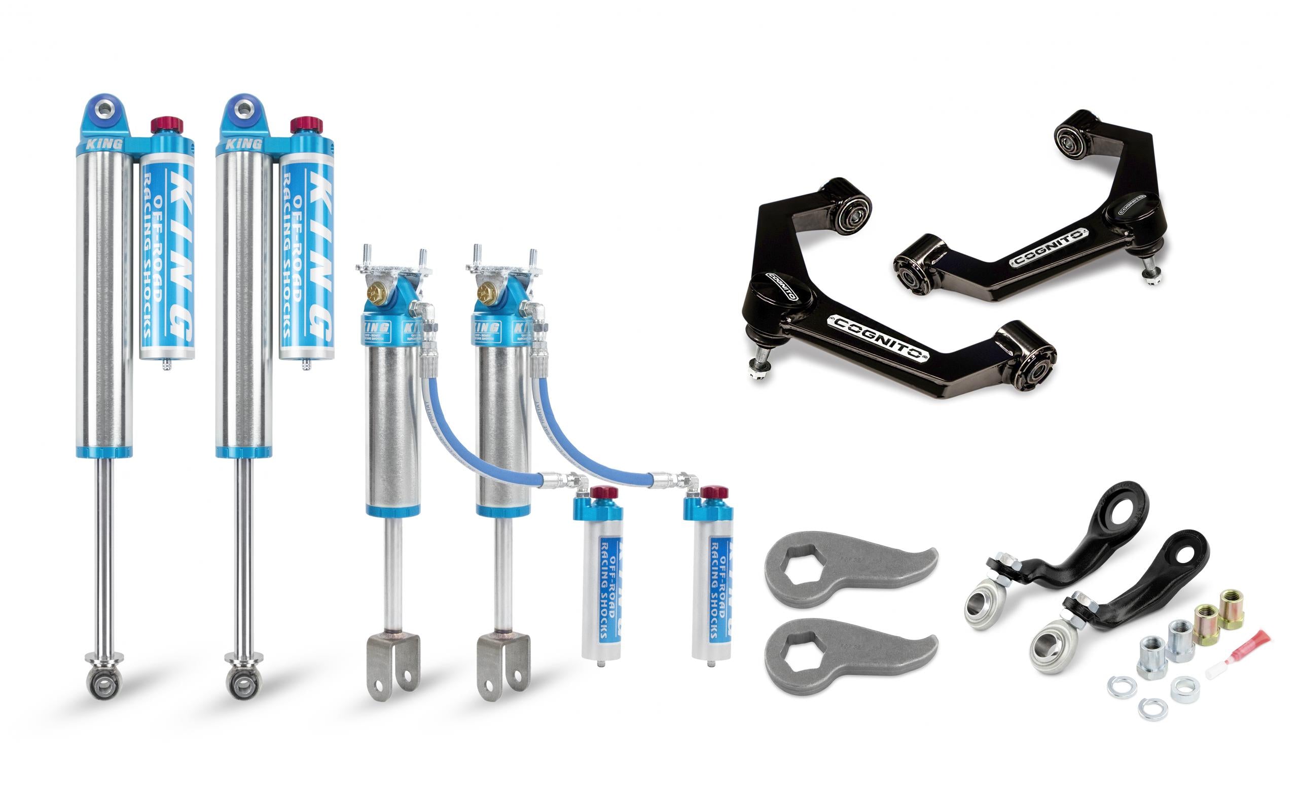 Cognito 510-P0933 3 inch Elite Leveling Kit with King 2.5 Reservoir Shocks | 2011-2019 GM Silverado/Sierra 2500HD/3500HD