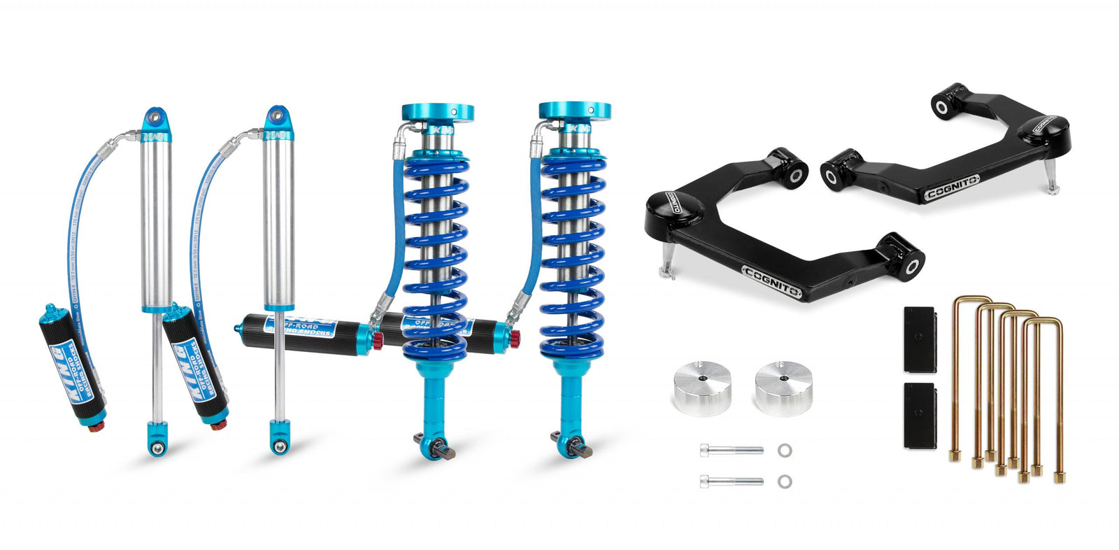 Cognito 510-P0985 3 inch Elite Leveling Lift Kit with King 2.5 Shocks | 2019-2022 GM Silverado/Sierra 1500