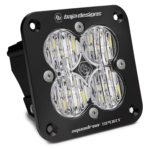 Baja Designs 551005 Clear Lens Wide Cornering Black Flush Mount LED Light Pod Squadron Sport | Universal