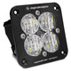 Baja Designs 551005 Clear Lens Wide Cornering Black Flush Mount LED Light Pod Squadron Sport | Universal
