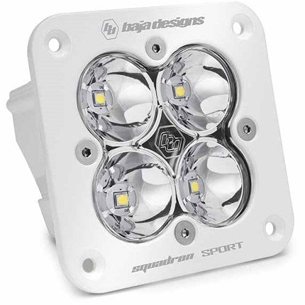 Baja Designs 551006WT Clear Lens Work/Scene White Flush Mount LED Light Pod Squadron Sport | Universal