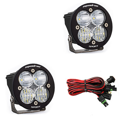 Baja Designs 587803 Clear Lens Driving/Combo Black LED Light Pods Squadron-R Sport Pair | Universal