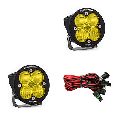 Baja Designs 587813 Amber Lens Driving/Combo Black LED Light Pods Squadron-R Sport Pair | Universal