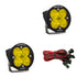 Baja Designs 587815 Amber Lens Wide Cornering Black LED Light Pods Squadron-R Sport Pair | Universal