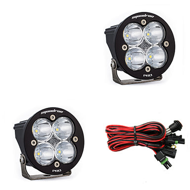 Baja Designs 597801 Clear Lens Spot Black LED Light Pods Squadron-R Pro Pair | Universal
