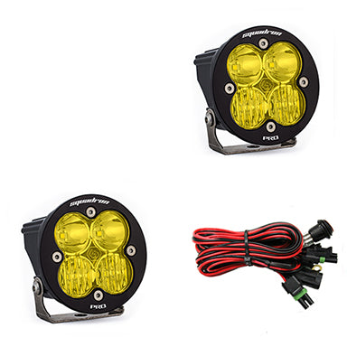 Baja Designs 597813 Amber Lens Driving/Combo Black LED Light Pods Squadron-R Pro Pair | Universal