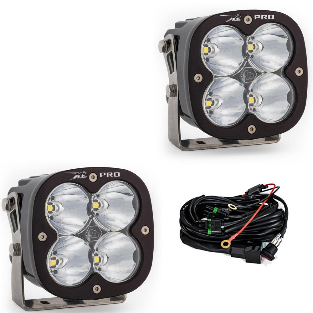 Baja Designs 507801 LED Light Pods Black Clear Lens Spot Pattern XL Pro Pair | Universal