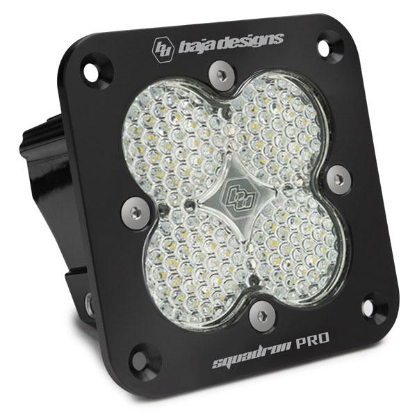 Baja Designs 491006 Flush Mount LED Light Pod Black Clear Lens Work/Scene Pattern Squadron Pro | Universal