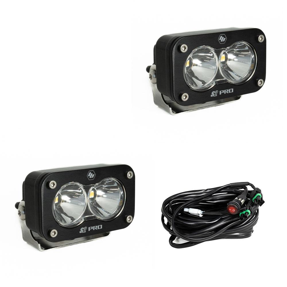Baja Designs 487801 S2 White Spot Beam LED Lights | Universal