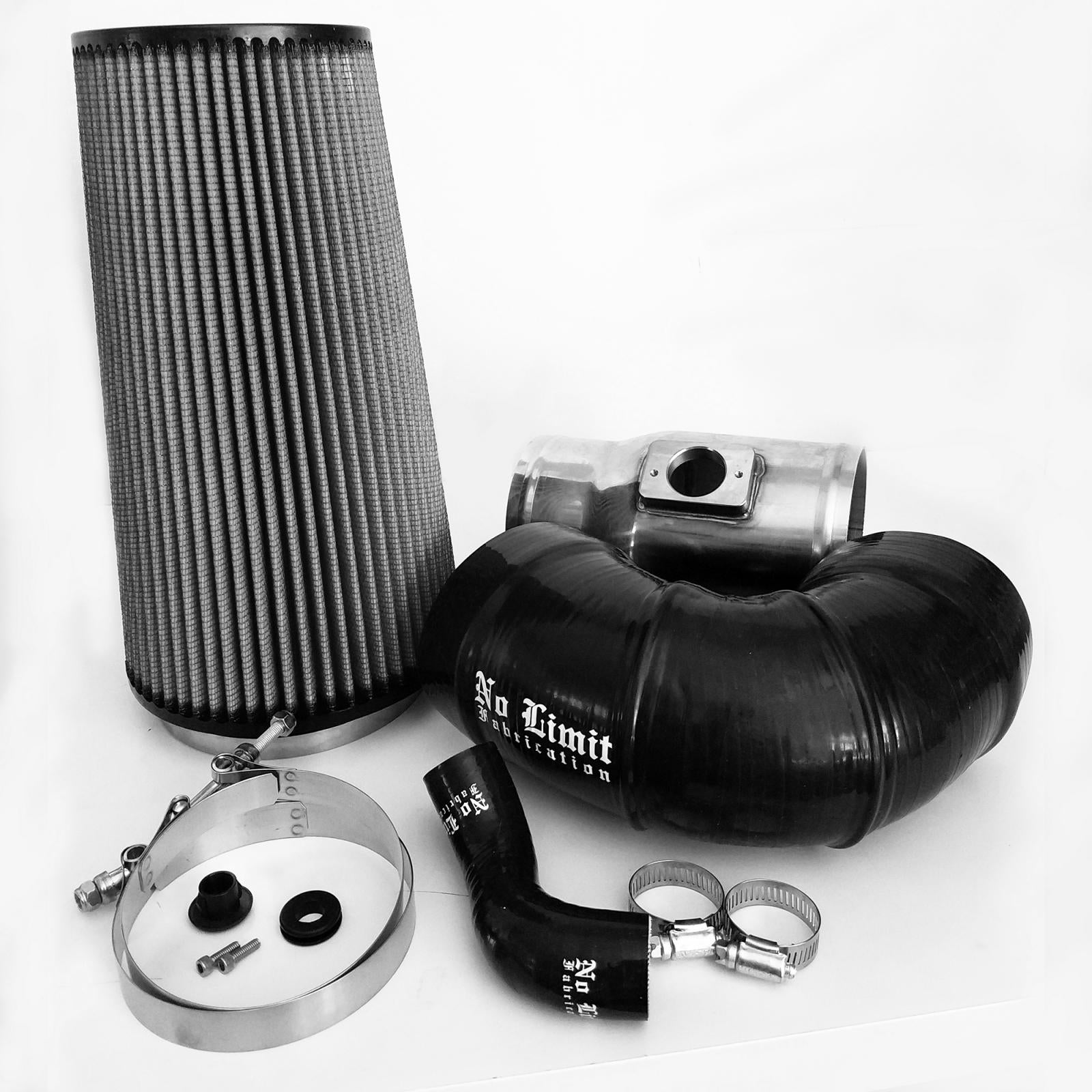 No Limit Fab 64CAID Polished Cold Air Intake with Dry Filter | 2008-2010 Ford F250/F350 6.4L Powerstroke