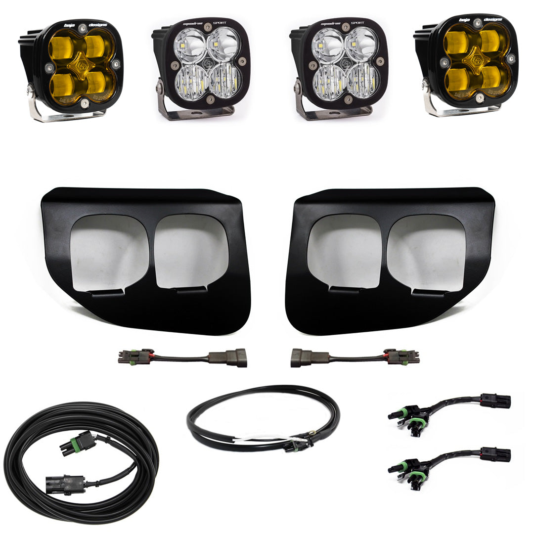 Baja Designs 447739UP SAE/Sport Amber Upfitter Fog Light Kit | 2020-2022 Ford F250/F350