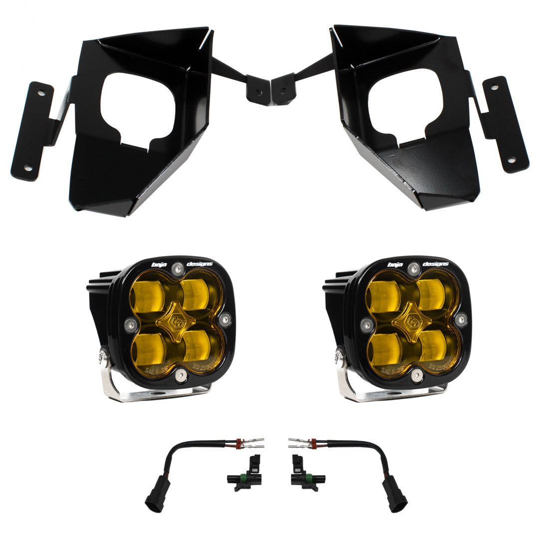 Baja Designs 447535 Squadron SAE Amber Fog Pocket Kit | 2016-2018 1500