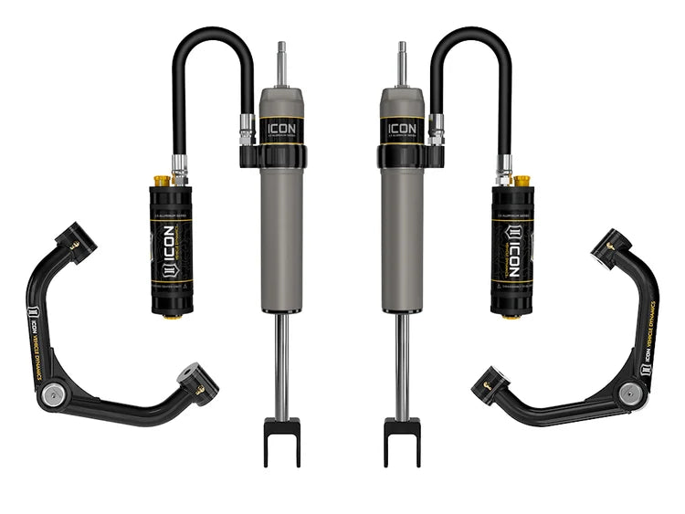 ICON 78725 V.S. 2.5" Aluminum Remote Reservoir CDCV Tubular Front Shock System - for 0-2" Lift - (Package) | 2011-2019 GM Silverado/Sierra 2500HD/3500HD