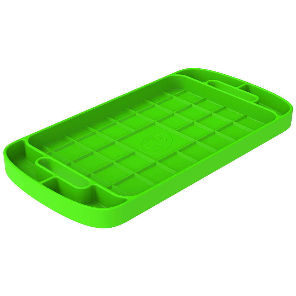 S&B 80-1000L Large Lime Green Silicone Tool Tray | Universal