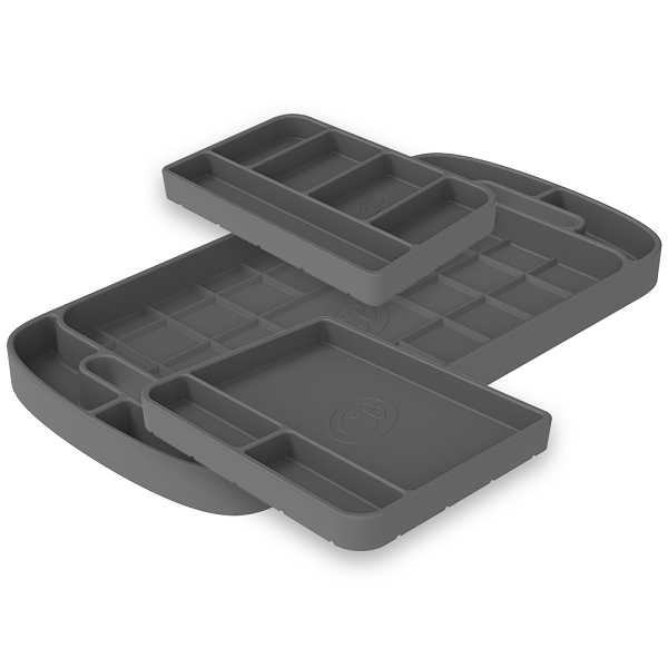 S&B 80-1004 3 Piece Charcoal Silicone Tool Tray Set | Universal